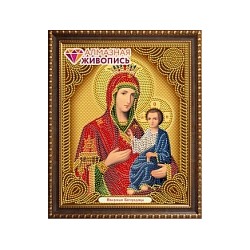 Картина стразами (набор) "Икона Иверская Богородица" АЖ-5038