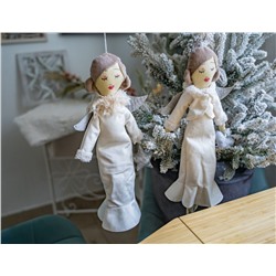 Кукла на ёлку МОДНЫЙ АНГЕЛ с звёздочкой, текстиль, 40 см, Due Esse Christmas