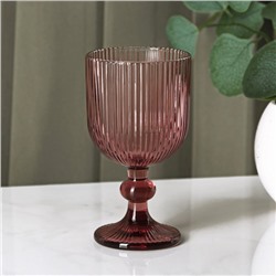 Бокал из стекла для вина Magistro «Грани», 250 мл, 8×14,5 см, цвет сиреневый
