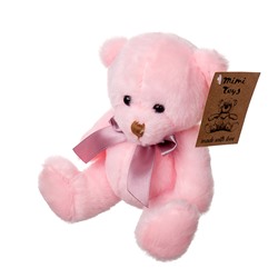 Мягкая игрушка Медведь с бант.15см роз. 043376/6PK
