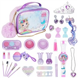 Подарочный набор " Purple Fuzzy "косметики для девочек + украшения