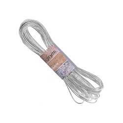 Эластичный шнур серебряный, для декорирования подарочной упаковки, 12 м, Koopman International