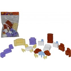 Набор мебели для кукол №5 (21 элемент) (в пакете)