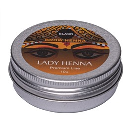 Краска для бровей на основе хны Черная (Premium Line) LADY HENNA, 10 г