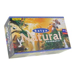 Satya-15-BL Блок благовоний Natural (Натуральные) 12 упаковок по 15 грамм