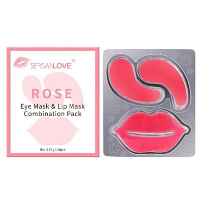 Набор SersanLove Rose (патчи для глаз+ патчи для губ) 10 шт