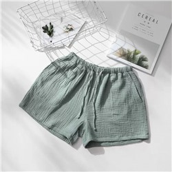 Пижамные шорты унисекс зелёные размер XL