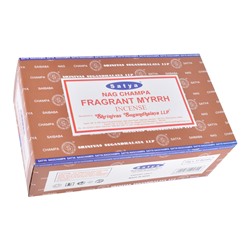 Satya-15-BL Блок благовоний Fragrant Myrrh (Благоухающая мирра) 12 упаковок по 15 грамм