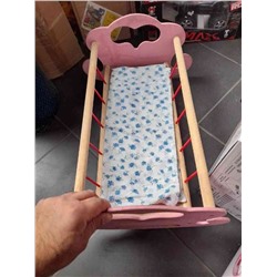 Деревянный кровать для кукол 53×24×30см