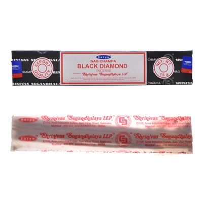 Satya-15-UP Аромапалочки Black Diamond (Чёрный бриллиант) 1 упаковка 15 грамм
