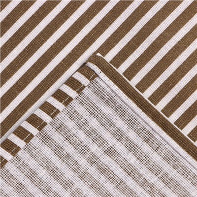 Фартук Доляна с карманом, цв.коричневый, 70*65±4см, 100% хл, рогожка