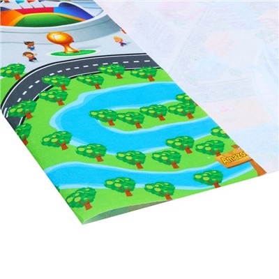 Игровой коврик для детей «Путешествие по миру», размер 200х160х0,1 см, Крошка Я