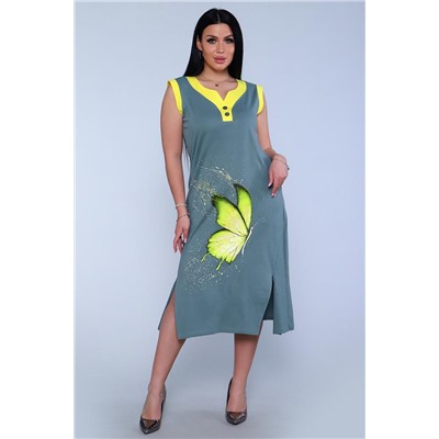Платье 71063 (Оливковый)
