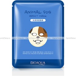 Тканевая увлажняющая маска для лица BioAqua Animal Dog (с экстрактом центелы азиатской)