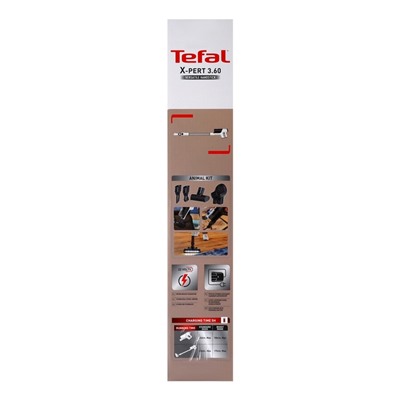 Пылесос Tefal TY6975WO, вертикальный, сухая уборка, 0.5 л. белый