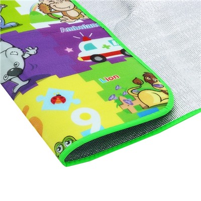 Игровой коврик для детей на фольгированной основе «Малыши зверята», размер 180х150x0,5 см, Крошка Я