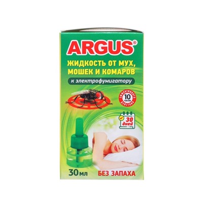 Дополнительный флакон-жидкость от мух "Argus", без запаха, 30 мл