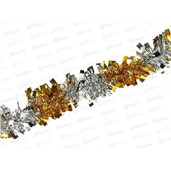 Мишура 002015 звездочки 5см х 2м. золото+серебро, AL-3346, *800