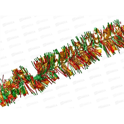 Мишура 002015 3см х 1,5м , AL-8105,зеленый+золото*1200