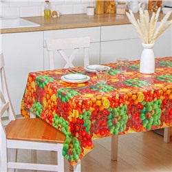 УЦЕНКА Клеёнка на стол на стол ПВХ Доляна «Сочные фрукты», ширина 137 см, рулон 28,85 м