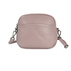 Женская кожаная сумка-ракушка,  розово-фиолетовая