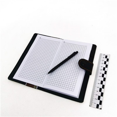 Блокнот Note Book с ручкой, обложка искусств.кожа,ассорт(10*18см,70л) NO:XY-8848