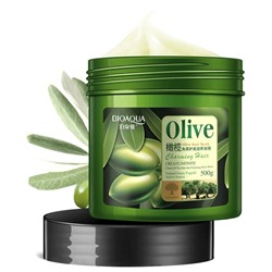 Питательная маска для роста волос с маслом оливы - Bioaqua Olive Hair Mask, 500 гр