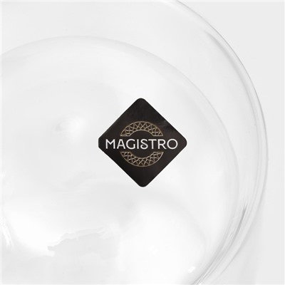 Кружка стеклянная с двойными стенками Magistro «Дуо», 300 мл, 12×9×11 см