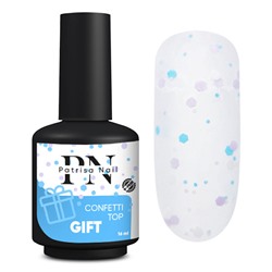 16 мл, Patrisa Nail, Топ матовый Confetti Top Gift