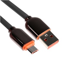 Кабель MicroUSB - USB, 2.4 A, оплётка PVC, 1 метр, серый