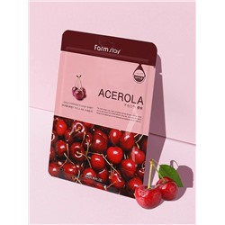 FARMSTAY - МАСКА ТКАНЕВАЯ ДЛЯ ЛИЦА АЦЕРОЛА VISIBLE DIFFERENCE MASK SHEET ACEROLA, 23 ML