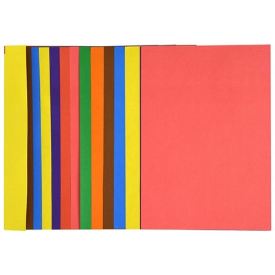 Бумага цветная 2-сторонняя офсетная А4, 8 цветов 16 листов, в папке 3+ Каляка-Маляка
