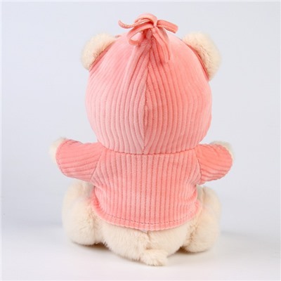Подарочный набор: мягкая игрушка «Медвежонок» + держатель для пустышки, розовый