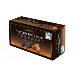 Шоколад темный Maitre Truffout Chocolate Thins caramel (соленая карамель) 200 гр