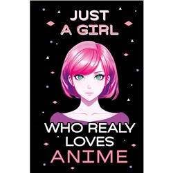 Скетчбук. Just A Girl Who Loves Anime. 13,8х21,2 см, 96 страниц