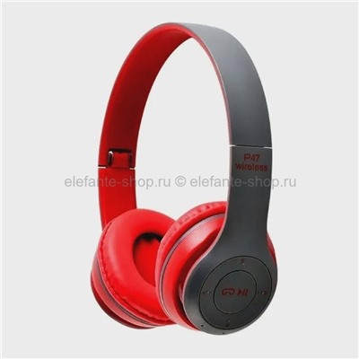 Беспроводные наушники P47 Wireless Headphones Red (15)