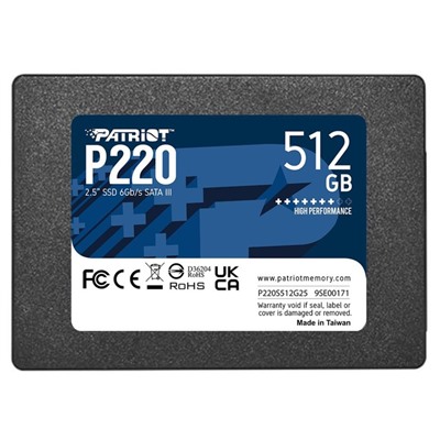 Накопитель SSD Patriot SATA-III 512GB P220S512G25 P220 2.5"