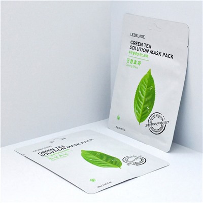 Lebelage Маска тканевая с экстрактом зеленого чая / Green Tea Solution Mask, 25 г