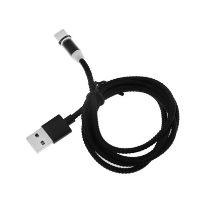 Кабель LuazON, Type-C - USB, 1 А, 1 м, магнитный разъем, только для зарядки, МИКС