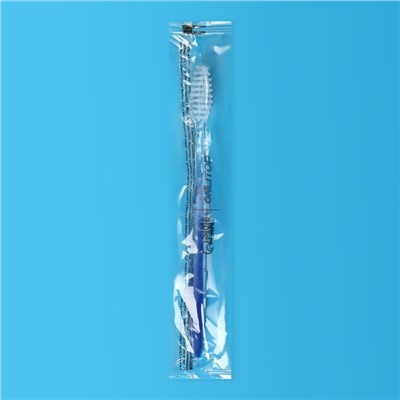 Зубная щётка, 17,5 см, цвет прозрачный/синий