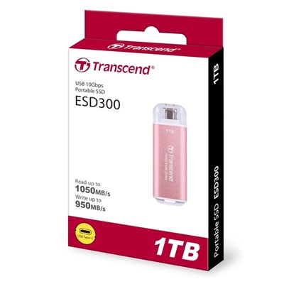 Накопитель SSD Transcend USB-C 1TB TS1TESD300P ESD300 розовый