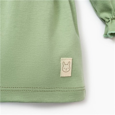 Платье и повязка Крошка, Я BASIC LINE, рост 62-68 см, зелёный