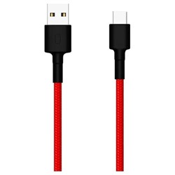 Кабель Xiaomi Mi Braided (SJV4110GL), Type-C - USB, 1 м, нейлоновая оплетка, красный