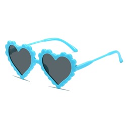 Солнцезащитные детские очки сердце голубой