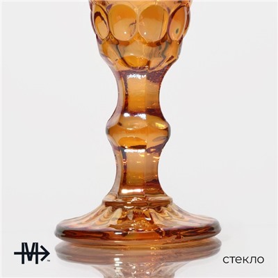 Бокал из стекла для шампанского Magistro «Ла-Манш», 160 мл, 7×20 см, цвет янтарный