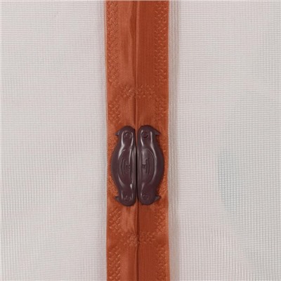 Сетка антимоскитная на магнитах для защиты от насекомых «Тропические листы», 90×210 см, цвет коричневый МИКС