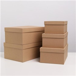 Набор коробок 5 в 1, упаковка подарочная, «Крафт», 22 х 14 х 8.5‒ 32.5 х 20 х 12.5 см