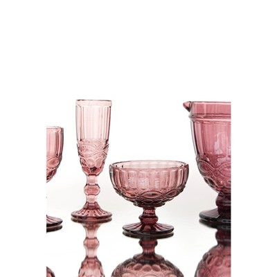 Креманка стеклянная Magistro «Ла-Манш», 350 мл, 12×10,5 см, цвет розовый