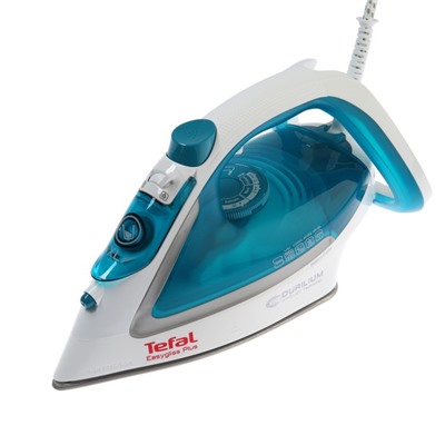 Утюг Tefal FV5718E0, 2500 Вт, керамическая подошва, 45 г/мин, 270 мл, бело-бирюзовый