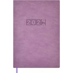Ежедневник датированный на 2024 год Тиволли глосс, лиловый, А5, 176 листов